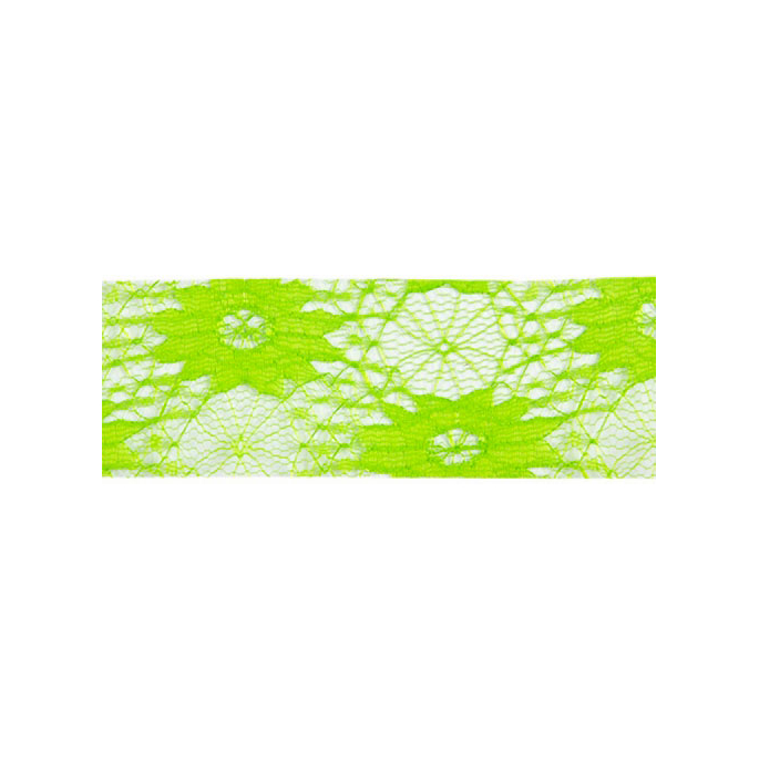Lace Floral Ribbon 40mm - Green (by meter)