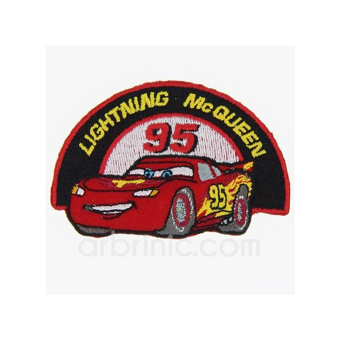 Red Car Lightning Macqueen Iron On Embroidered Clothes Patches For
