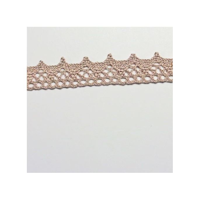 Lace ribbon 100% cotton 15mm Taupe (by meter)